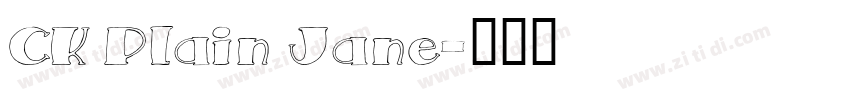 CK Plain Jane字体转换